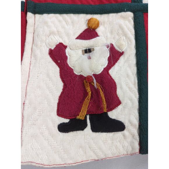 Vintage Paul Harris Santa Vest L Jingle Bells Quilted Christmas Holiday - Picture 3 of 8